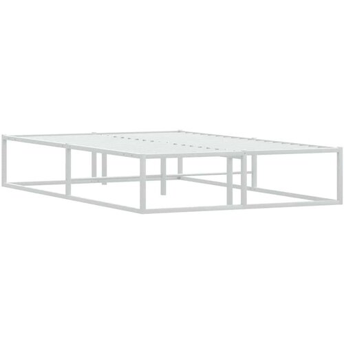 VidaXL Okvir kreveta bez madraca Bijeli 120x200 cm Metalni Slike
