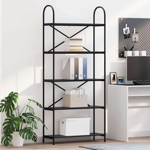  Polica Crni hrast 80 x 30 x 183 cm Konstruirano drvo Cijene