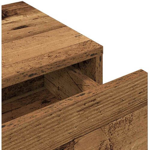  Zidna polica s ladicama staro drvo 80x33x17cm konstruirano drvo Slike