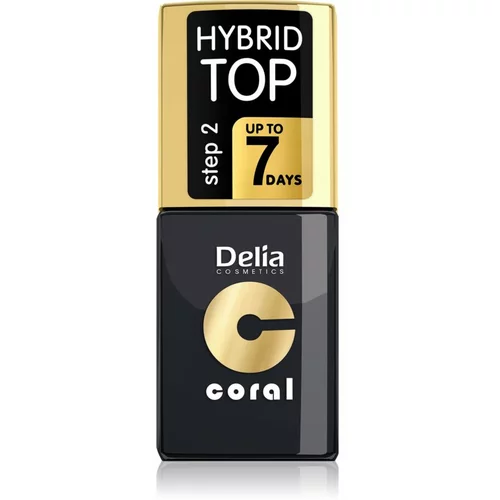 Delia Cosmetics Coral Nail Enamel Hybrid Gel završni gel lak za nokte 11 ml