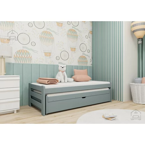 Lano Otroška postelja z dodatnim ležiščem Anis - 80x180 cm - Siva