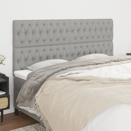 VidaXL Uzglavlja 4 kom svjetlosivi 90x7x78/88 cm od tkanine Slike
