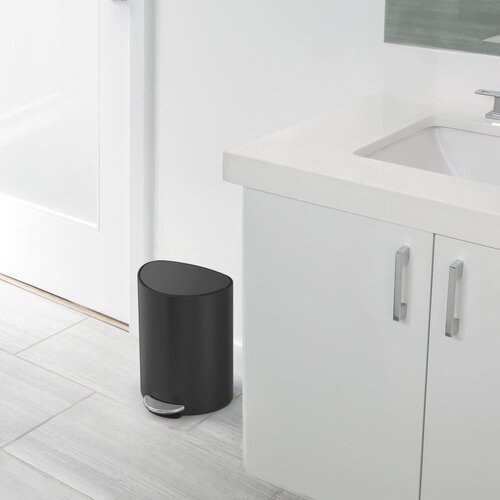 Simplehuman Mat črn kovinski ko&amp;scaron; za smeti s pedalom 6 l &amp;ndash; Slike