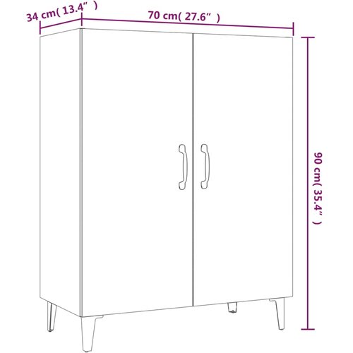  Komoda boja hrasta sonome 70x34x90 cm od konstruiranog drva Smeđa Slike