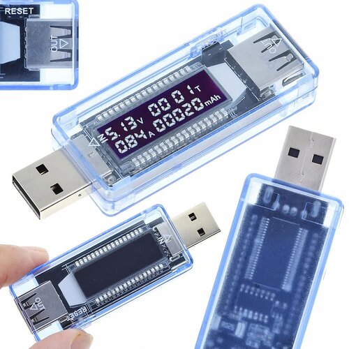 Rosfix Tester USB KEWEISI KWS-V20 &ndash; Woltmeter in Ampermeter z LCD | 4V&ndash;20V, 0&ndash;3A, Merjenje Energije, (22137146) Cene