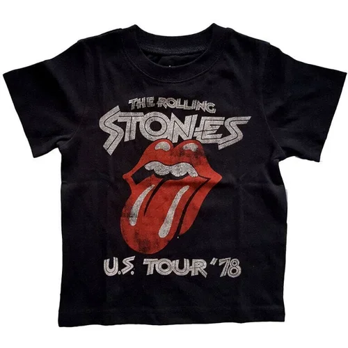 The Rolling Stones Majica US Tour '78 Unisex Black 4 Years