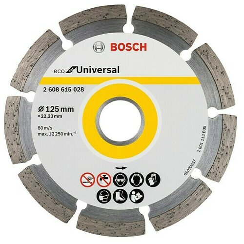 Bosch dijamantska rezna ploča eco for universal 125x22.23x2.0x7mm ( 2608615028 ) Slike