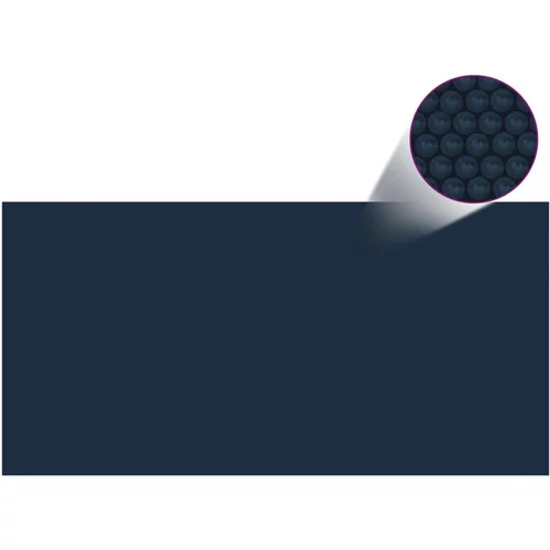  Plavajoča PE solarna folija za bazen 1000x500 cm črna in modra