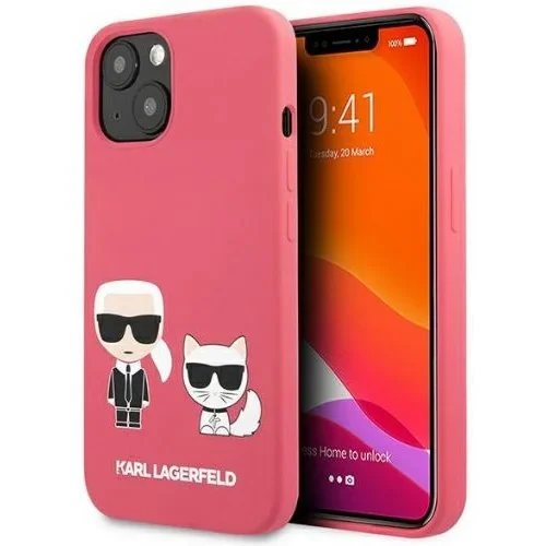 Karl Lagerfeld KLHCP13MSSKCP za iPhone 13 6.1 pink silikonska zaščita - Full Bodies