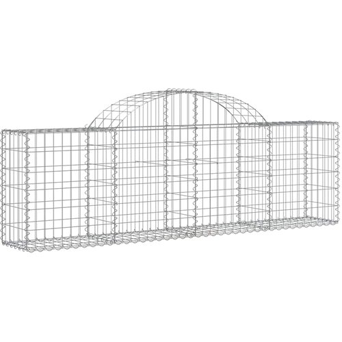  Gabionska ko&amp;scaron;ara s lukom 200 x 30 x 60/80 cm pocinčano željezo Slike