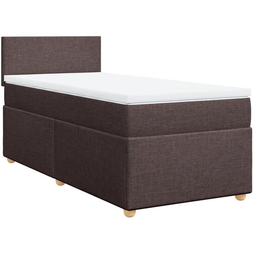 Maison Chic Box spring postelja - Vzmetna postelja z vzmetnico temno rjava 80x200 cm blago SL3869, (21907996) Cene