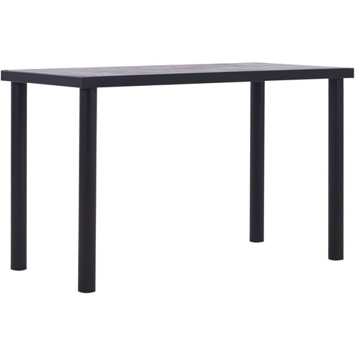 VidaXL Jedilna miza črna in betonsko siva 120x60x75 cm mediapan, (20713638) Slike