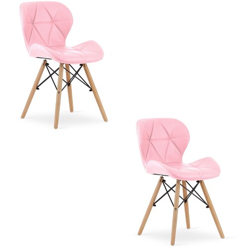 Brandless Stol iz eko usnja LAGO - roza x 2, (22030540) Slike