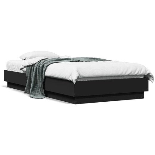 Furnova Posteljni okvir z LED lučkami črn 75x190 cm, (21942080) Cene