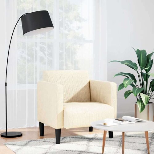 SOFA Sedežna garnitura z nasloni za roke krem 54 cm Corduroy tkanina, (21749629) Cene