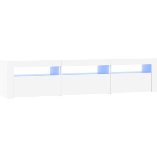 Maison Chic TV omarica - TV stojalo - Televizijska omarica z LED lučkami bela 180x35x40 cm, (21701266) Cene