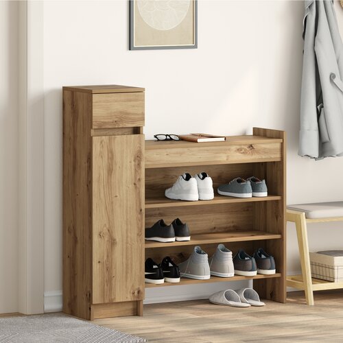 vidaXL ormar za cipele od hrasta 100.5x28x100 cm Drveno Cijene