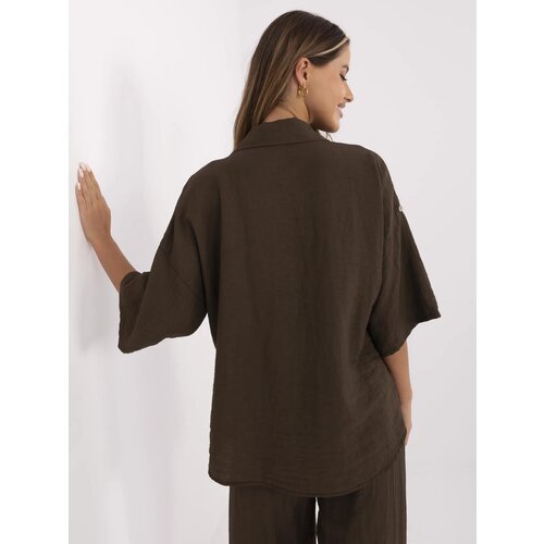 Italy Moda Shirt-MI-KS-6537.74P-dark brown Slike