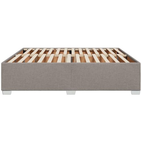  Okvir za krevet bez madraca smeđesivi 200x200 cm od tkanine Slike