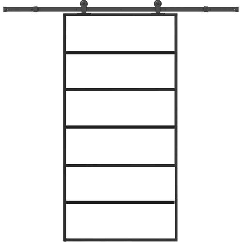  Klizna vrata s okovom 102x205 cm ESG staklo i aluminij Cijene