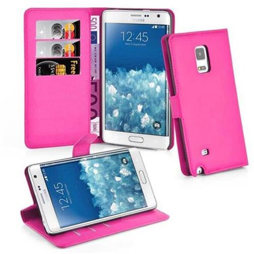 Cadorabo Ohi&scaron;je, združljivo z Samsung Galaxy NOTE EDGE v vroča rožnata - Za&scaron;čitni ovitek z magnetnim zapiranjem, stoječo funkcijo in režo za kartice, (20557314) Cene