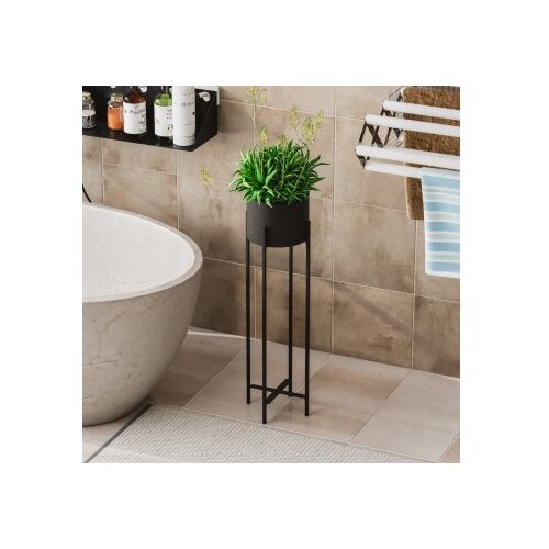 WALLXPERT Ukrasna saksija GED-025, 23x78x23 cm, O 20 cm,, crna Cijene