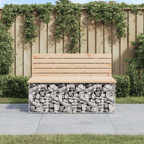  Klupa s gabionskim dizajnom 103x70x65 cm masivna borovina Cijene