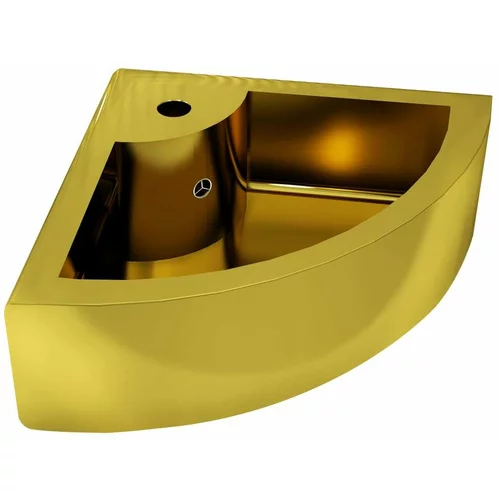  Umivaonik sa zaštitom od prelijevanja 45x32x12 5 cm keramički zlatni