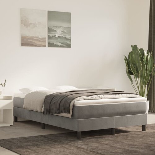 Box spring krevet s madracem svjetlosivi 120x200 cm bar&scaron;unasti Cijene