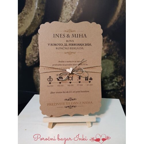  Poročna vabila VINTAGE PORVIN 109 Cene