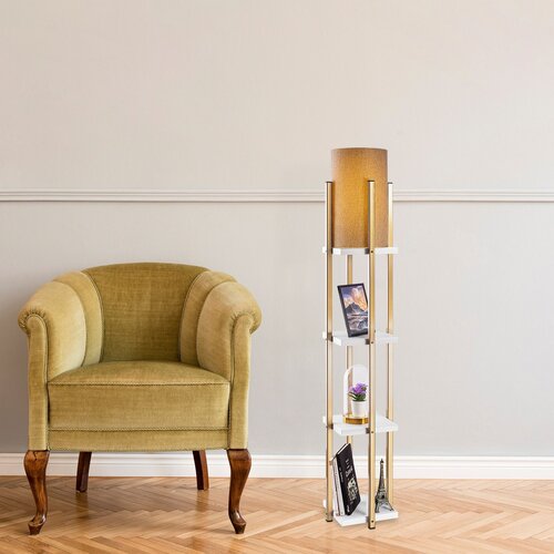 Opviq 7120 - white, gold whitegold floor lamp Slike
