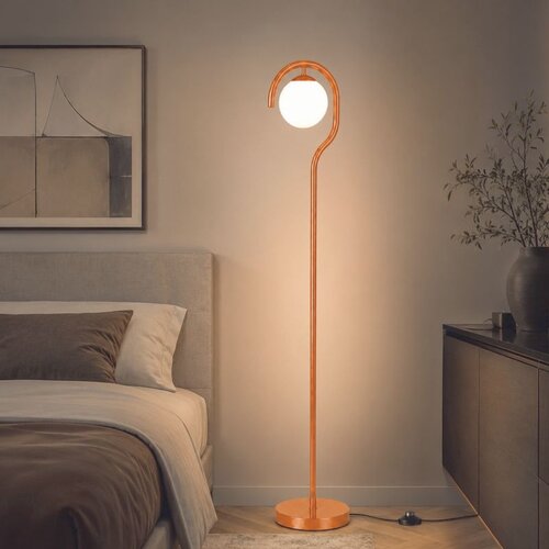 Opviq podna lampa GEDIK-20447-C, 1 × E27, braon / narandžasta Cene