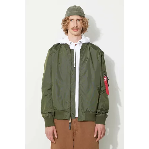 Alpha Industries Bomber jakna za muškarce, boja: zelena, za prijelazno razdoblje