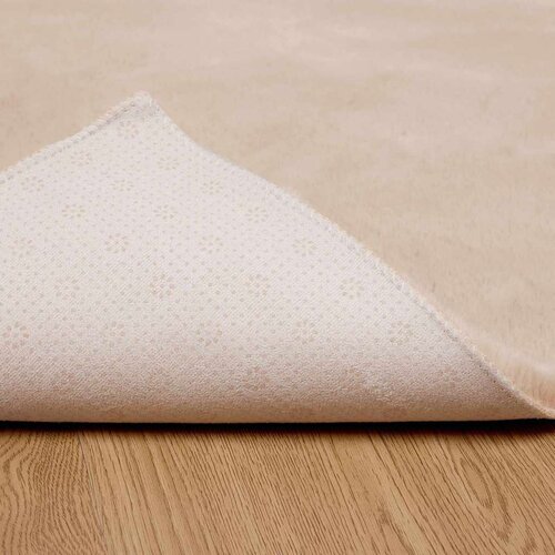  Faux Rabbit Fur Rug Olite Sivo-smeđa 100 x 200 cm Poliester Slike