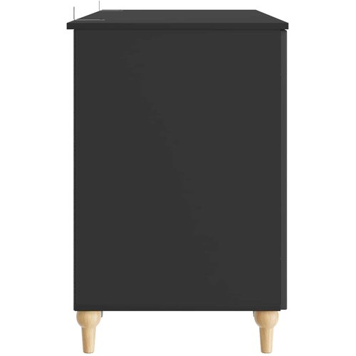  Miza s polico z vrati Črna 142,5 x 50 x 75 cm Inženirski les, (5000283170) Slike