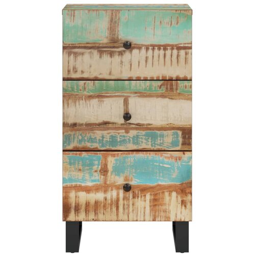  Komoda s 3 ladice 40x33,5x75 cm od masivnog obnovljenog drva Slike