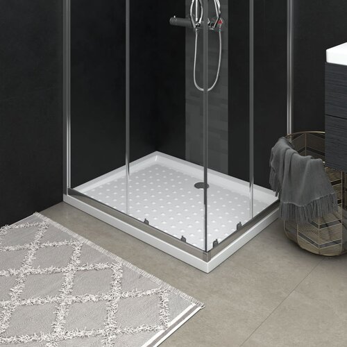 vidaXL Tuš kad s pikami bela 90x70x4 cm ABS Cene