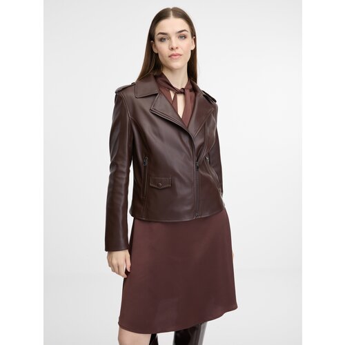 Orsay Brown women's faux leather jacket - Women's Cene