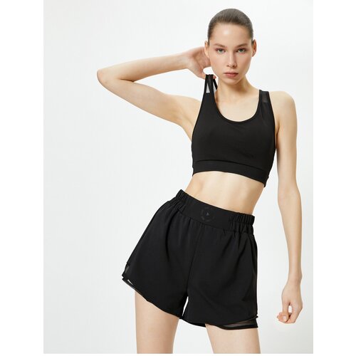 Koton Running Shorts Tulle Detailed High Waist Comfortable Fit Slike