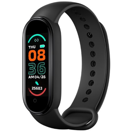 Moye Fit Pro M6 Smart Band Black pameni sat Slike