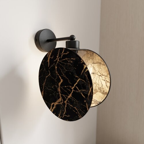  Zidna lampa MOTIF 1xE27/15W/230V crna/zlatna Slike