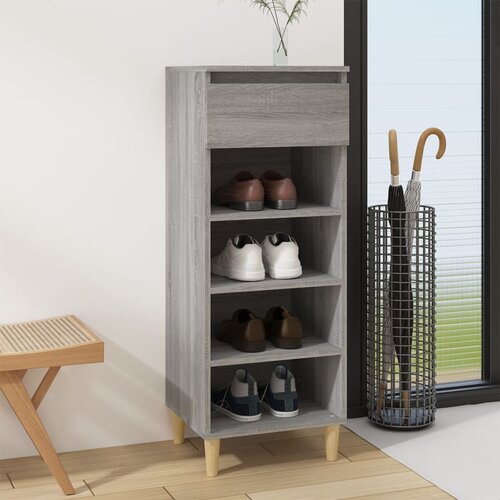 VidaXL Ormarić za cipele sivi hrast 40x36x105 cm konstruirano drvo Slike