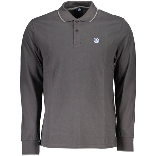 North Sails MEN&amp;amp;#39;S LONG SLEEVED POLO SHIRT GRAY Slike