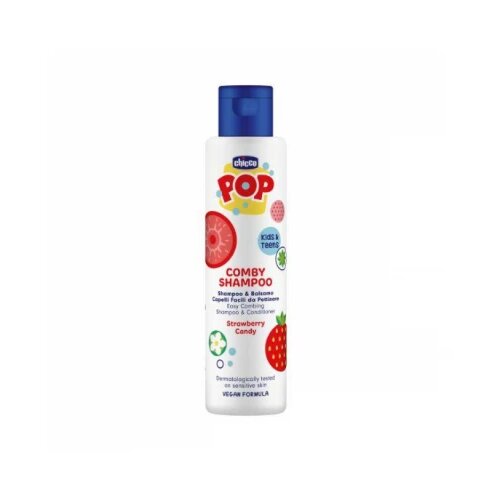 Chicco Pop Comby Shampoo &amp;amp; Conditioner &amp;scaron;ampon i regenerator Strawberry 250 ml Slike