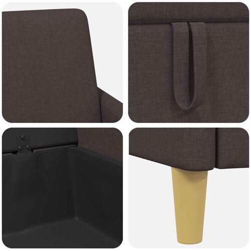 SOFA s pohranom Tamno smeđa 72 x 78 x 87 cm Poliester Slike