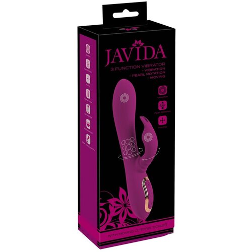 Javida Vibrator, Trofunkcionalni, 23cm, Ljubičasti Cene