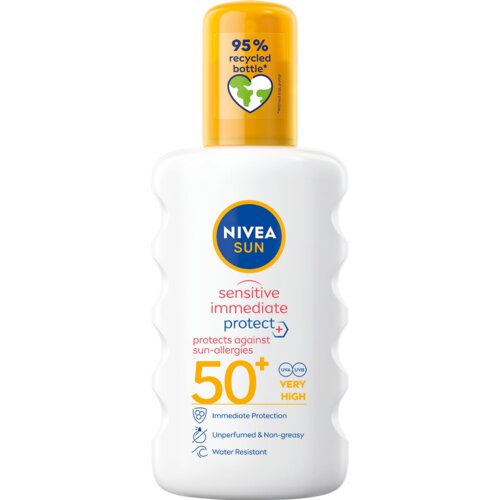 Nivea sun Sensitive Protect Sun-Allergy SPF50 sprej za za&amp;scaron;titu od sunca za osjetljivu kožu 200 ml Slike