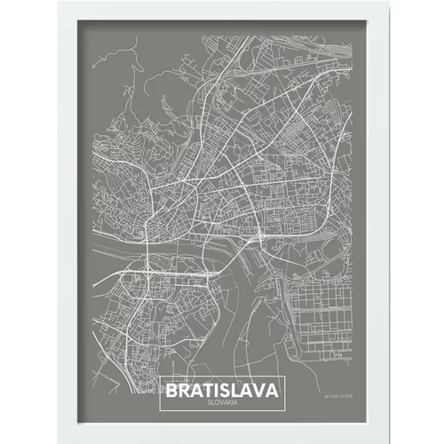 Wallity Plakat z okvirjem 40x55 cm Bratislava – Wallity