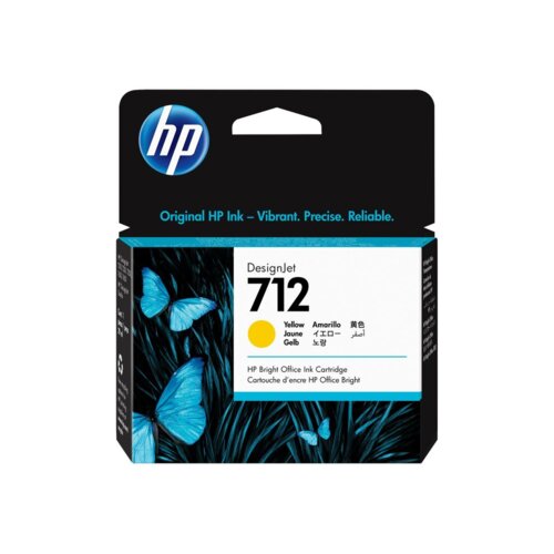 HP 712 29-ml Yellow DesignJet Ink Cartridge spremnik s tintom 1 kom Original Standardni prinos Žuto Cene