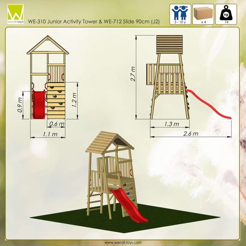  dječji toranj za igru Hase 110x260x270 cm &amp;ndash; Wendi Toys | EU KVALITETA Slike